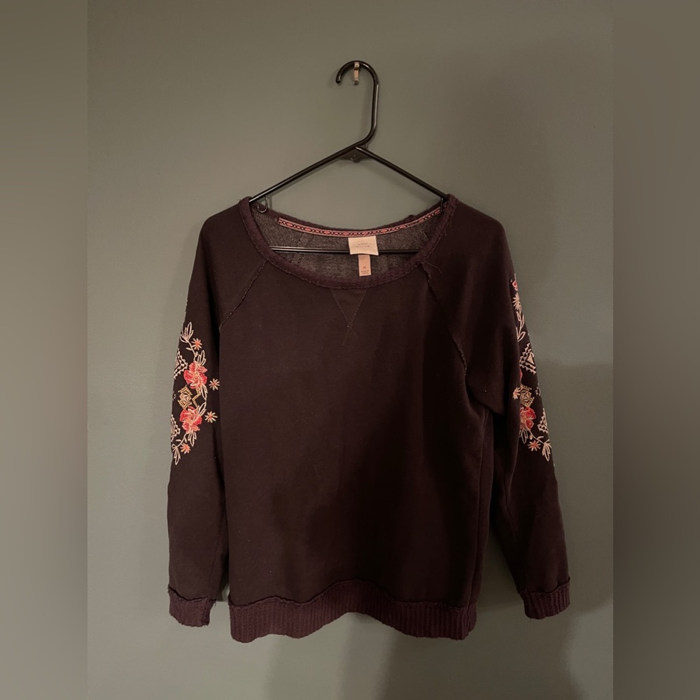 Target Knox rose embroidered floral long sleeve top